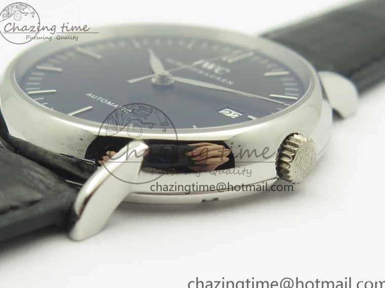 MIROTIME 0404 Portofino Automatic SS TWF 1:1 Best Edition Black Dial on Black Leather Strap A TravelReady 7199